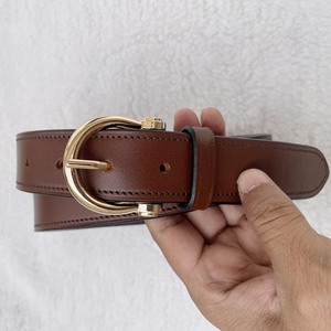 Ceinture de luxe en cuir noir faite à la main avec mors de cheval |   Ceinture pour femme de style équestre avec boucle carrée en alliage et motif floral - Product Image 5
