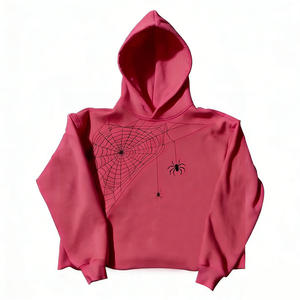 Sudadera con Capucha para Hombre, Diseño de Telaraña Gris, Estilo Casual para Otoño, Corte Regular, Tejido de Algodón, Logotipo en la Parte Delantera - Product Image 2