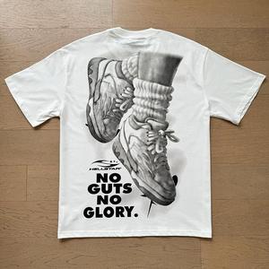 Camiseta de Manga Corta con Estampado de Letras de Baloncesto, Estilo Urbano Holgado, para Hombre y Mujer, Tendencia de Verano - Product Image 3