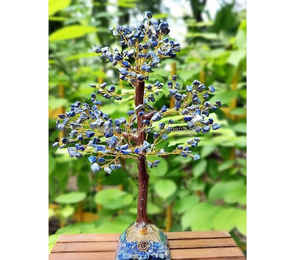 Base de pirámide orgonita de 300 chips al por mayor, árbol de piedras preciosas de lapislázuli, artesanías de piedra semipreciosa Natural para curación de Reiki Feng Shui - Product Image 3