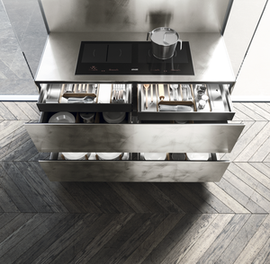 JY Luxury Modern European Kitchen Cabinet Modular Full Set Marble Countertop Eco Friendly Backsplash Hinge <b>Drawer</b> <b>Slide</b> OEM - Product Image 5