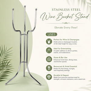 Best Quality Designer Stainless Steel Champagne Bucket Holder <b>Stand</b> Durable Rustproof Elegant Wine Cooler <b>Stand</b> For Parties - Product Image 2