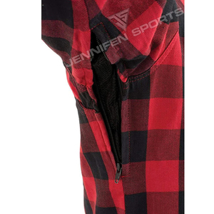 Camisa de Franela con Diseño a Cuadros Personalizado, 100% Algodón, Estilo Motociclista, Etiqueta de Diseño Personalizado, Talla Grande, Mezcla de Poliéster - Product Image 5