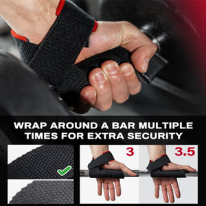 Heavy Duty Neoprene Wrist Support Straps Custom Lifting Straps <b>Barbell</b> Dumbbell Professional Protection Non-Slip Weightlifting - Product Image 5
