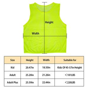 Lot de 5 Maillots d'Entraînement en Mesh Grande Taille pour Adultes – Gilets de Football, Basketball, et Sports de Plein Air - Product Image 4