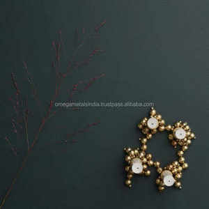 Conjunto de 4 latón molécula titular de la vela y un candelabro vela titular-caso decoración Interior soporte de la vela - Product Image 3