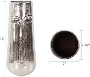 Reliable Manufacturer Contemporary Aluminum Flower <b>Vase</b> Elegant Home <b>Decor</b> Stylish Table Centerpiece Lightweight Durable Design - Product Image 2