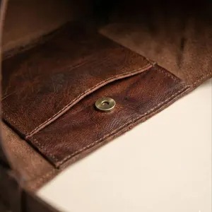 Handmade Full-Grain Leather Shoulder <b>Bag</b> | Minimalist <b>Tote</b> <b>with</b> <b>Pocket</b> Capacity Customizable Colors & Logo - Product Image 5