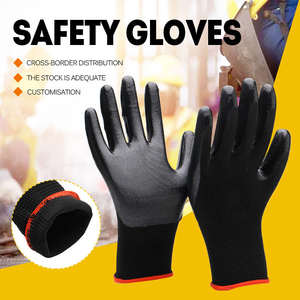 Gants de travail en tricot avec écran tactile ESD, revêtement PU, sans DMF, pour la sécurité sportive, la construction, l'industrie et la protection électrique. - Product Image 2