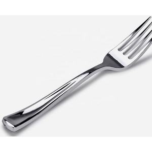 Fourchette plate en argent en acier inoxydable, de haute qualité, amusant et créatif, avec argenterie, ensemble de fourchettes à fruits pour mariage et maison - Product Image 5