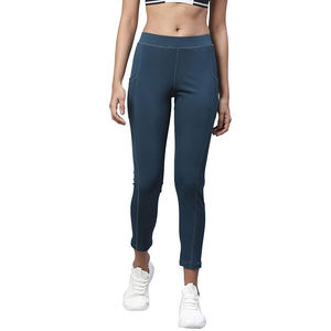 Leggings de yoga à rayures latérales pour femmes, taille haute, effet ventre plat, extensibles, respirants, sans coutures, effet visuel - Product Image 1
