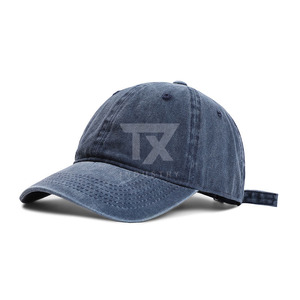 Custom Embroidery Logo High Quality Unstructured Baseball <b>Caps</b> Washed <b>Vintage</b> Distressed <b>Cap</b> 5 Panel Baseball <b>Cap</b> - Product Image 6