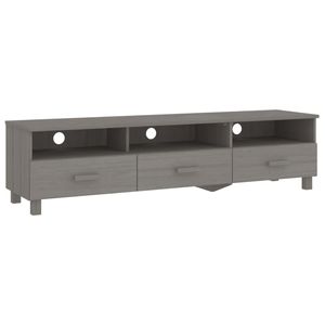 HAMAR grigio chiaro legno massello pino TV Stand 62.2 "x 15.7" x 15.7" - Product Image 2