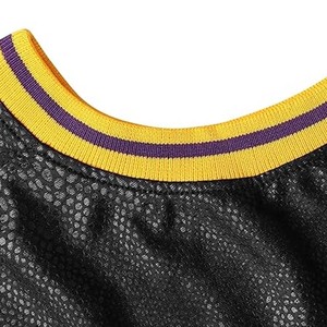 Men's Team Pack Numbers Reversible Basketball Jersey 100% Polyester Breathable Summer Plus Size Front Black and White Practice - Product Image 6