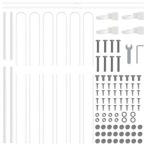Lot de 2 clôtures de jardin en acier thermolaqué gris 3,39 x 1,00 m pour clôtures, treillis et portails - Product Image 5