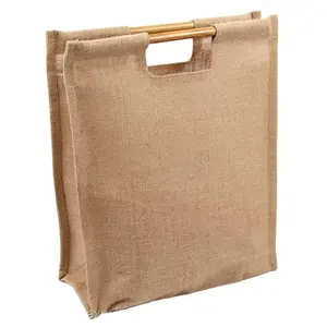 bamboo handle jute promotional bags