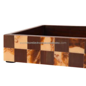 Plateau d'incrustation d'os fait main de luxe de qualité supérieure Beau rangement de coiffeuse pour salle de bain ou chambre à coucher d'Inde - Product Image 3