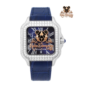 นาฬิกาข้อมือผู้ชายแบบอนาล็อกพร้อมหน้าปัดยกสูงและกรอบตัวเรือนโค้ง - Product Image 2