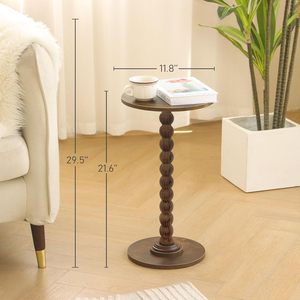 Set de table rond classique en bois massif |   Couleur et taille personnalisées acceptées, décoration intérieure robuste et fonctionnelle - Product Image 1