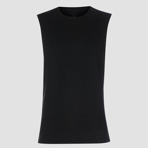 Camiseta sin mangas de compresión OEM para culturismo, gimnasio, entrenamiento, casual, con cuello en V, de punto acanalado de poliéster de secado rápido para hombre - Product Image 2