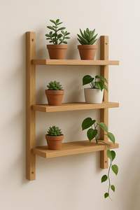 Étagères murales décoratives modernes en bois pour plantes – Édition Cadeau de bienvenue et Ramadan |   Fait main et respectueux de l'environnement |   Prix de gros en vrac - Product Image 2