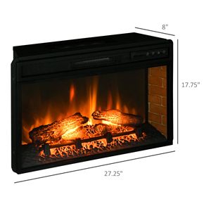 Caminetto Elettrico Moderno da 27 Pollici con Display LED e Fiamma Realistica, Telecomando e Regolazione della Luminosità - Product Image 2
