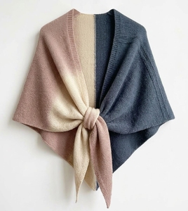 Écharpe d'hiver tricotée brodée par le fabricant, douce, épaisse, faite à la main au crochet, châle chaud - Product Image 1