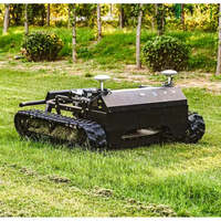 Cortacésped inteligente tipo oruga con control por aplicación y monitoreo remoto para uso en jardín