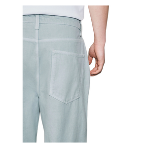 Jean en denim de coton bleu clair coupe droite et ample pour homme – Idéal pour l'été - Product Image 4
