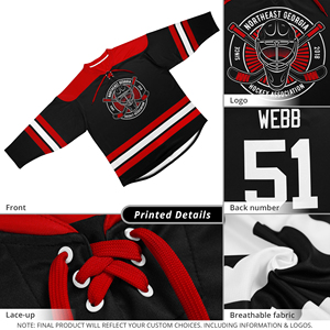 Custom V-Neck Collar Design Printed Ice Hockey Jersey / 2026 Best Selling Men Ice Hockey Jersey for sale with <b>low</b> price - Product Image 5