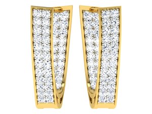 Pendientes de Aro Geométricos Dorados de Moda 2026, Pendientes de Circonita Brillante para Mujer, para Bodas y Fiestas, Venta al Por Mayor de Fábrica - Product Image 2