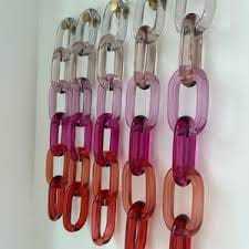 Resin wall chain decorative accessory for minimalist home interior styling Handmade resin hanging chain for vintage classic wall - Product Image 3
