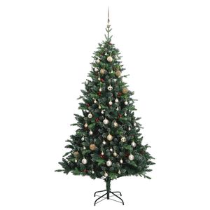 Sapin de Noël Artificiel Articulé avec 150 LED et Ensemble de Boules, 150 cm, Décoration Ornementale - Product Image 4
