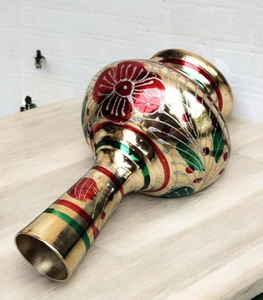 Jarra de Agua Tradicional Premium Hecha a Mano de Latón y Vidrio con Trabajo Meenakari para Decoración del Hogar y Comedor - Product Image 2