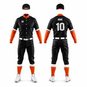 Uniforme de Béisbol para Adultos al por Mayor, Personalizable, de Secado Rápido, Transpirable, Manga Larga, Sublimado, de Poliéster, para Equipos - Product Image 2