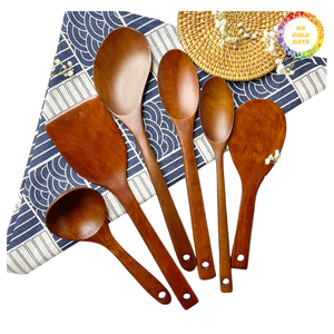 Cuchara de Madera Simple para Cocinar, Mezclar y Servir Alimentos - Product Image 1