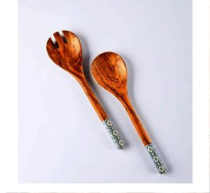 Ensemble de service à salade unique, écologique, compatible lave-vaisselle, ustensiles à salade pour la maison et la cuisine, fabriqué en Inde - Product Image 3