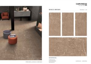 Azulejos de Porcelana Esmaltada con Textura Tallada, Formato Grande, Decorativos para Pisos y Paredes, para Proyectos de Interiores Contemporáneos - Product Image 3