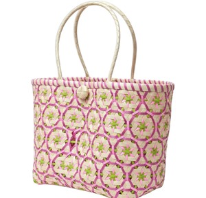 Sac à main et fourre-tout tendance en plastique tressé à motif étoile géométrique, fait main, idéal pour l'été, la plage et les vacances - Product Image 2