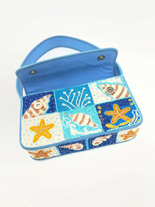 Sacs à main de luxe faits à la main avec perles pour femmes, sac à bandoulière élégant perlé, sac de soirée, broderie artisanale - Product Image 5