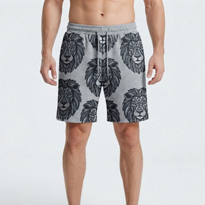 Pantalones Cortos de Forro Polar Sublimados para Hombre, Pantalones Cortos de Algodón con Cordón en la Cintura, Casuales, Cómodos, Holgados, de Corte Suelto, Sublimados - Product Image 1