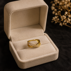 แหวนเพชรทองคำ 14K หลายวง |   0.38 กะรัต บริลเลียนท์คัท ความสะอาดระดับ SI |   เครื่องประดับแฟชั่นสุดหรูสำหรับผู้หญิง ของขวัญวันครบรอบ - Product Image 4