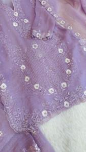 2026 O-Neck Solid Woven Currency Silk Cute 3-Piece Knee-Length Work Kurti Plazzo Dupatta Full Sleeves Waist <b>Elastic</b> <b>Belt</b> - Product Image 4