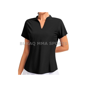 Polo pour femme à manches courtes, séchage rapide, col tricoté, coupe classique - Product Image 2