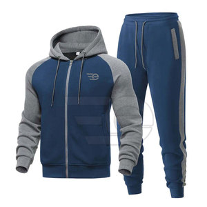 Survêtements à capuche zippés pour hommes actifs, sport, jogging, fitness, gym, course à pied, légers, confortables, pour l'extérieur - Product Image 5