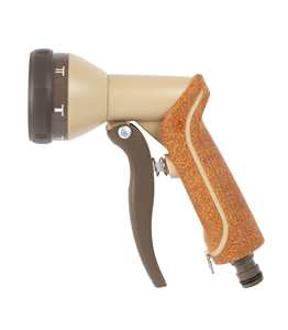 Buse de tuyau d'arrosage en plastique et liège pour le lavage des animaux de compagnie avec modes de pulvérisation variables et cône pivotant anti-fatigue - Product Image 1