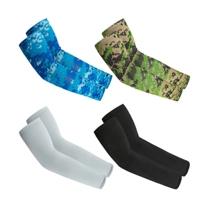 Manchons de compression sportifs unisexes personnalisés à motif camouflage géométrique, protection solaire UV et effet rafraîchissant - Product Image 3