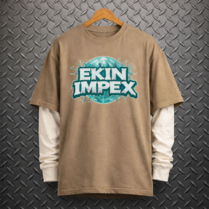 Camisetas Personalizadas con Diseño Gráfico Desgastado, Estilo Urbano, Reversibles, de Algodón 100% Pesado, Manga Regular para Hombre, Alta Calidad, 300g - Product Image 1