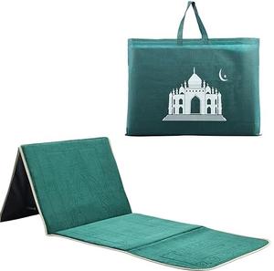 Alfombra de Oración Personalizada, Plegable, Portátil, con Respaldo y Bolsa de Transporte, Alfombra Musulmana con Bolsa de Almacenamiento, Alfombras para Namaz - Product Image 6