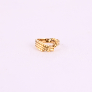แหวนทองเหลืองชุบทองดีไซน์เกลียวทันสมัยสำหรับผู้หญิง - Product Image 1
